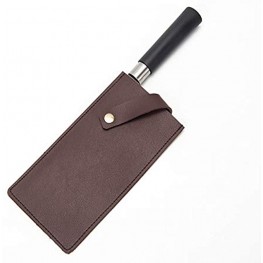 PU Leather Meat Cleaver Sheath Waterproof Wide Knife Protectors Durable Butcher Chef Knife Edge Guards Heavy Duty Cleaver Covers Dark Brown