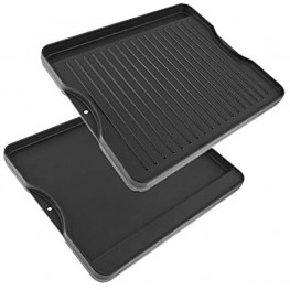 LS'BABQ Reversible Pre-Seasoned Cast Iron Grill Griddle 16" for All Camp Chef 14" and 16" Stoves