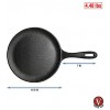 Victoria Cast Iron Round Pan Comal Griddle Seasoned with 100% Kosher Certified Non-GMO Flaxseed Oil 10.5 Black