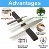 10 Inch Black Knife Magnetic Strip Use as Magnetic Knife Holder for Wall Wall Magnetic Knife Strip Kitchen Magnetic Knife Bar Rack Holder