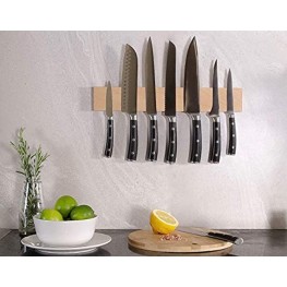 16 Beechwood Wall mounted Magnetic Knife Strip by RESINAT