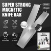 16 Inch Stainless Steel Magnetic Knife Strip Yavkyy Magnetic Knife Rack Premium Stainless Steel Kitchen Knives Bar Space Saver Powerful Magnetic Knives Holder