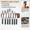 HOSHANHO Magnetic Knife Holder for Wall 16 inch Acacia Wood Magnetic Knife Strips Knife Magnetic Strips Knife Bar for Art Supply Organizer & Tool Holder