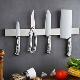 Magnetic Knife Holder Honkroce 20 Inch Stainless Steel Magnetic Knife Strip Bar with Double Row Powerful Magnetic Kitchen Utensil Holder Home Organizer & Tool Holder