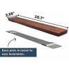 Magnetic Knife Holder Strip for Wall Genuine Walnut Wood With A Very Strong Magnet To Securely Store All Your Knives Perfect For Any Kitchen; Easy Installation 16 inch