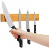 Magnetic Knife Strip w XL 18 Design- Powerful Magnet Wooden Knife Rack for Easy Wall Mounting- Secure your Knives and Utensils and Free Up Space