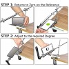 Knife Sharpener Kit Professional Knife Sharpening System Stainless Steel 360° Rotation Fix-angle Polishing Tool for Home Kitchen Outdoor Blade with 4 Whetstones + Triangle Needle File Set