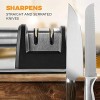 Knife Sharpener Kitchen Knife Accessories DEKEAN 2-Stage Knife Sharpener Helps Repair Restore Polish Blades for Kitchen and Home