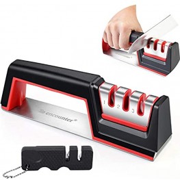 To encounter Knife Sharpener Professional 3-Stage Kitchen Knife Sharpening Tool Restore and Polish Blades Quickly 2-Stage Mini Outdoor Pocket Sharpener Included