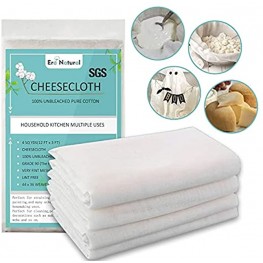 Cheesecloth reusable 100% ultra-fine filter cloth 20x20 inches grade 90 used to filter unbleached organic cotton Double safety edges suitable for home cooking and baking 4 piece