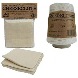 Regency Wraps Set Natural Ultra Fine Cheesecloth 9 sq Cooking Twine Cone 500 ft ft ft