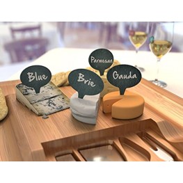 Cheese Marker Gift Set of 4 Cheese Labels & 2 Chalk Markers Wine and Cheese Tasting Gift Set Washable Cheese Markers Gifts for Wine Lovers – by HouseVines