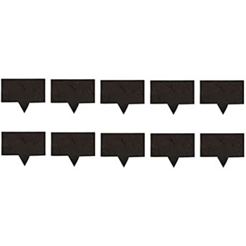 Hemoton 10pcs Cheese Markers Set Natural Slate Cheese Labels Chalk Markers Chalkboard Picks Signs Tag Cake Topper for Party Dinner Charcuterie Board Black 5X7CM