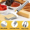 2 Pieces Stainless Steel Wire Cheese Slicer Adjustable Thickness Cheese Slicer With Cheese Plane Tool For Soft Semi-Hard Hard Cheeses Kitchen Cooking Tool For Kitchen Cooking