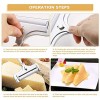 Bivisen Stainless Steel Wire Cheese Slicer Adjustable Thickness Cheese Slicer Wired Cheese Cutter for Soft Semi-Hard Cheeses Kitchen Cooking Tool Silver