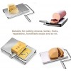 Cheese Slicer with Stainless Steel Wire Kitchen Food Slicer Multifunctional Cutter for Cheese Butter 5 Replacement Wires inside. Silver