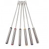 Dstertech Pack of 12 Stainless Steel 9.5 Inch Fondue Forks with Heat Resistant Handle for Cheese Chocolate Fondue Roast Marshmallows Meat-2 Pieces Each Color