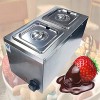 Li Bai Chocolate Tempering Machine Melting Pot Melts Commercial Electric Auto Heater Liquid Warmer Stainless Steel 4L Capacity 2 Tanks
