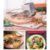KeepingcooX Stainless Steel Rotary Cheese Grater Vegetable Shredder Handheld Restaurant Food Grater with Coarse Grater Fine Grater Slice Drum Grater for Parmesan Cheese,Garlic,Nut,Ginger,Carrot