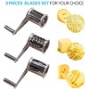 Rotary Cheese Grater LOVKITCHEN Vegetable Stainless Steel Cheese Grater Shredder Cutter Grinder with 3 Drum Blades Silver