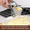 Sagsro Rotary Cheese Grater Stainless Steel Rotary Cheese Grater,Handheld Rotary Grater Handheld Rotating Cheese Grater with 4 Stainless Drum,for Grating Hard Cheese Chocolate Nuts Kitchen Tool