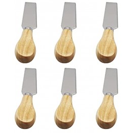 Cheese Spreader with Wooden Handle 6PCS 5-inch Stainless Steel Butter Spreader Stainless Steel Multi-purpose and Applicator Knife