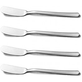 Cheese Spreaders Kmeivol Stainless Steel Classic Spreader Knife Set for Cheese Jelly Jam Dessert Set of 4 Canape Knives Spreaders for Appetizers Sandwich Cream Cheese Butter Knife