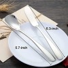 Goeielewe 2-Pack Cheese Spreader and Dessert Spoon Set Stainless Steel Yogurt Spoon Spatula Knife for Cheese Jelly Jam Dessert Appetizers Sandwich Ice Cream Butter Knife