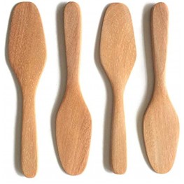 My2T Butter Spreader Natural Handmade Wooden Knife Cheese Jam Peanut Jelly 5.12" Set of 4