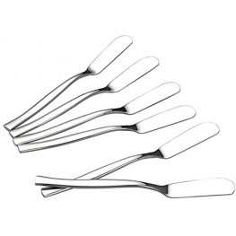 Qsbon 8-Piece Stainless Steel Cheese Spreaders Knives Butter Spreader