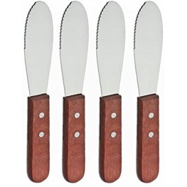 Wide Stainless Steel Spreader Kitchen Knives for Sandwiches Butter Cheese set of 4