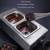 Huanyu Commercial Chocolate Tempering Machine 2 Tanks 9lbs Professional 30~80°C Chocolate Melter Pots Melting Machine Double Cylinder Knob Control 110V