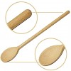 10 Inch Long Wooden Spoons for Cooking Oval Wood Mixing Spoons for Baking Cooking Stirring Sauce Spoons Made of Natural Beechwood Set of 3