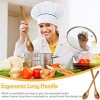 2 Pieces 16.5 Inch Wooden Mixing Spoon with Long Handle Non-Stick Cookware Wooden Spoons for Stirring Mixing Boiling