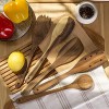 5 pcs Heavy Duty Wooden Spoons for Cooking Utensils Spatulas Walnut Serving Spoons Set Pancake Spatulas for Nonstick Cookware Flat Spatula Wood Wok Wooden Set Wooding Spoon Spoons for Cooking