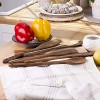 5 pcs Heavy Duty Wooden Spoons for Cooking Utensils Spatulas Walnut Serving Spoons Set Pancake Spatulas for Nonstick Cookware Flat Spatula Wood Wok Wooden Set Wooding Spoon Spoons for Cooking