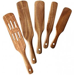 As Seen On TV,Wooden Spurtles kitchen tools NAYAHOSE Teak Wood Cooking Utensil5