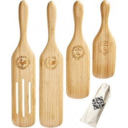 Bamboo Spurtles Kitchen Tools-Cookware Set Of 4 Kitchen Cooking Accessories For Use With Ninja Foodi And Instant Pot