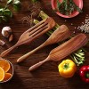 Handmade Acacia Wood Spurtle 3-Piece Set Smarter Cooking Easier Stirring .No Food Stuck In The Corners Of Your Pots,Best Cooking Utensil Tool Easy Spreading Stirring Mixing