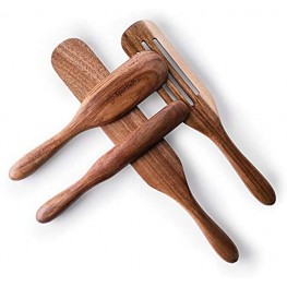 SpurtlePro Premium Acacia Wood Spurtles | Wooden Spoons for Cooking | Wooden Spatula | Wooden Spoons