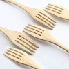 Wooden Forks AOOSY 6 Pieces Eco-friendly Japanese Wood Salad Dinner Fork Tableware Dinnerware for Kids Adult 5 Pieces No Rope Wooden Forks Wooden Color