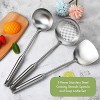 3 Pieces Chinese Wok Spatula and Ladle Skimmer Ladle Tool Set Stainless Steel Cooking Utensils with Skimmer Slotted Spoon Wok Spatula and Soup Ladle for Nonstick Cookware Cooking Baking Supplies