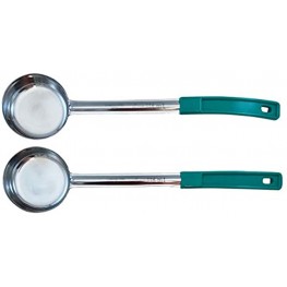 Habanerofire 4 Ounce One-Piece Solid Stainless Steel Portion Control Ladle Spoon Measuring And Serving Scoop Commercial Grade Serving Scoops [Pack of 2]