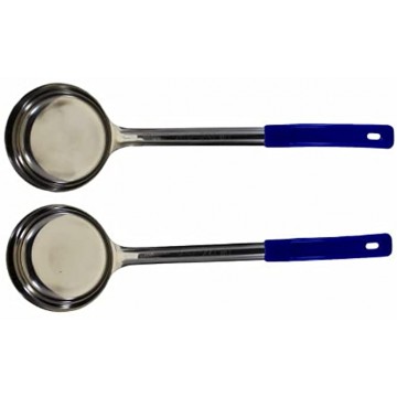 Habanerofire 8 Ounce Solid Stainless Steel Portion Control Ladle Spoon For Measuring and Serving; Commercial Grade Serving Scoop [Pack of 2]