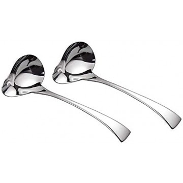 IMEEA 7inch Small Gravy Ladle 18 10 Stainless Steel Soup Ladle with Spout for Sauces Set of 2