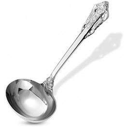 KEAWELL Gorgeous 1 oz. 18 10 Stainless Steel Gravy Ladle Antique Small Ladle for Stirring Mirror finished Soup Ladle Spoon and Dishwasher Safe