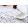 LeBlue 2 pcs-Pack Asian Chinese Reusable Dishwasher Microwave Safe 9.4 Serving Soup Spoons Ladle White Bone China Porcelain Ceramics GIFT SET