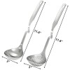 Peohud 4 Pack Soup Ladle Soup Colander SUS304 Stainless Steel Slotted Hot Pot Ladle Strainer Scoops Thickening Cooking Skimmer Cookware Utensil for Hotpot Scooping Sauce Serving 12 Inch