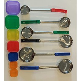 Portion Control Serving Spoon Set 6 Piece with 21 Day Fix Portion Size Containers 7 Piece bilbyfox