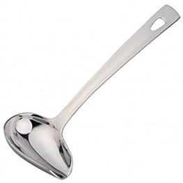 Sauce Ladle BuyGo Drizzle Spoon with Spout Gravy Soup Ladle Stainless Steel Kitchen Utensil Mirror Polish & Dishwasher Safe 8.67 Inch Silver